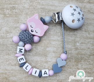 Personalisierte Schnullerkette mit Namen / Namenskette Baby